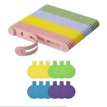 Cable Labels and Silicone Cable , 20 Cable Ties+12 Cord Labels for Electronics, Travel Office Desk Wire Organization