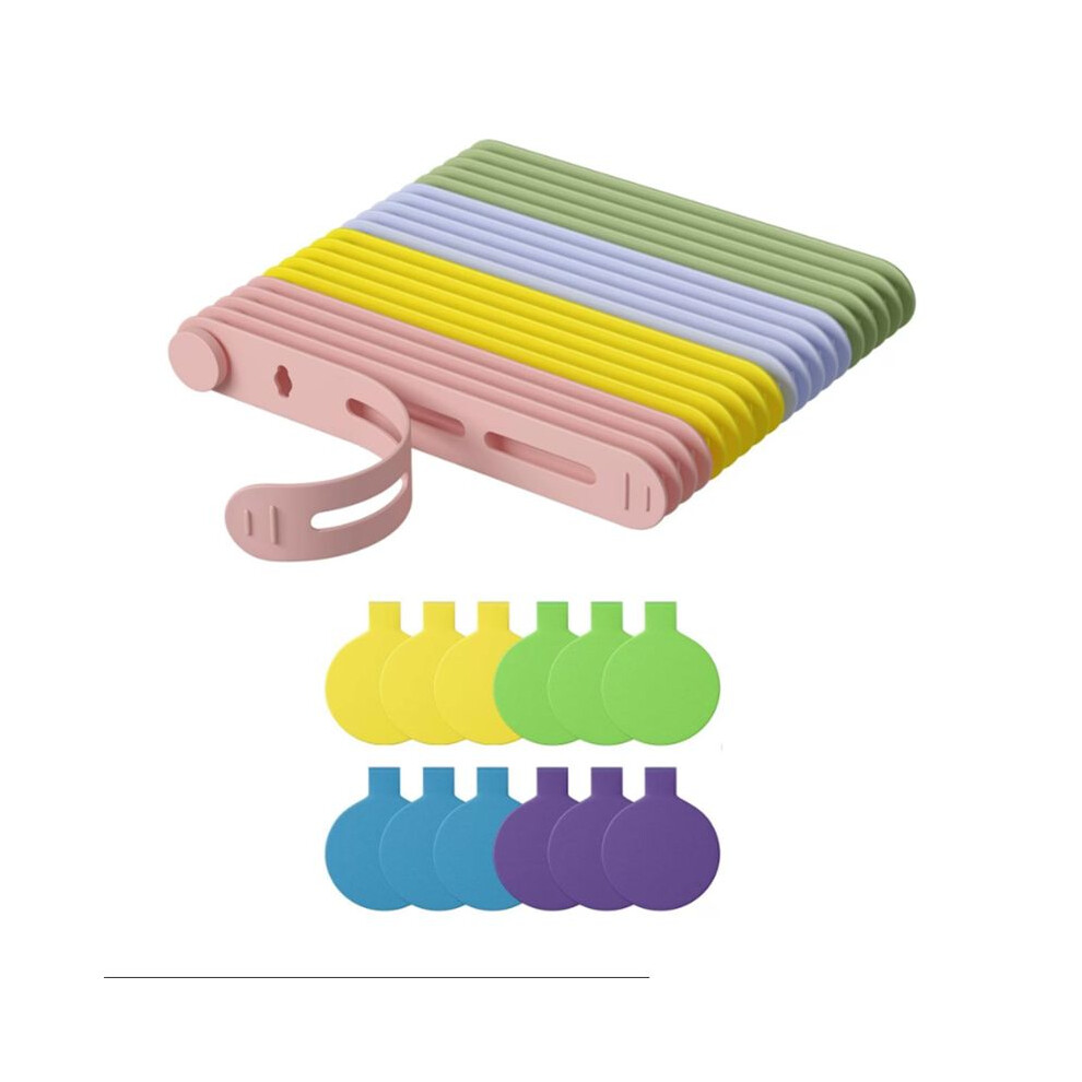 Cable Labels And Silicone Cable 20 Cable Ties+12 Cord Labels For Electronics, Travel Office Desk Wire Organization 6032794269220