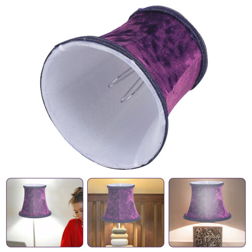 Purple Fabric Lamp Shade for Table or Bedside Lamp 2