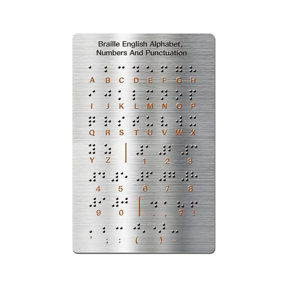 Jojomino Braille Alphabet Board,Raised Dots, Numbers & Punctuation Braille Learning For Beginners, Education Gifts