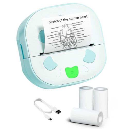 Sticker Printer,  Printer,  Portable Sticker Maker with 3 Rolls Paper, Inkless Thermal Printers