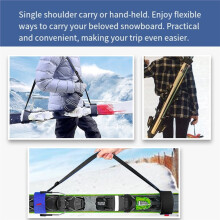 Skiing Bags Adjustable Pole Shoulder Hand Carrier Lash Handle Straps Hook Loop Protecting for Ski Snowboard