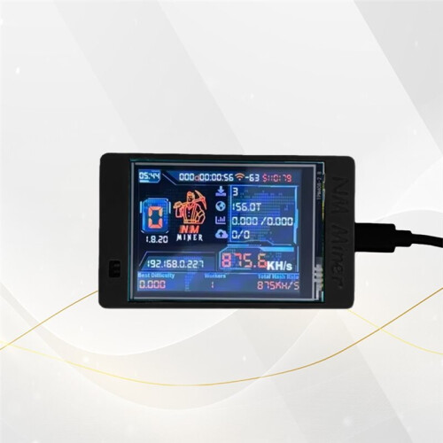 NerdMiner V2 NMMiner com Tela de 2,8 Polegadas, 1060KH/S, Máquina de Mineração de Criptomoedas para Uso Doméstico, Ideal para Mineração de BTC, 2
