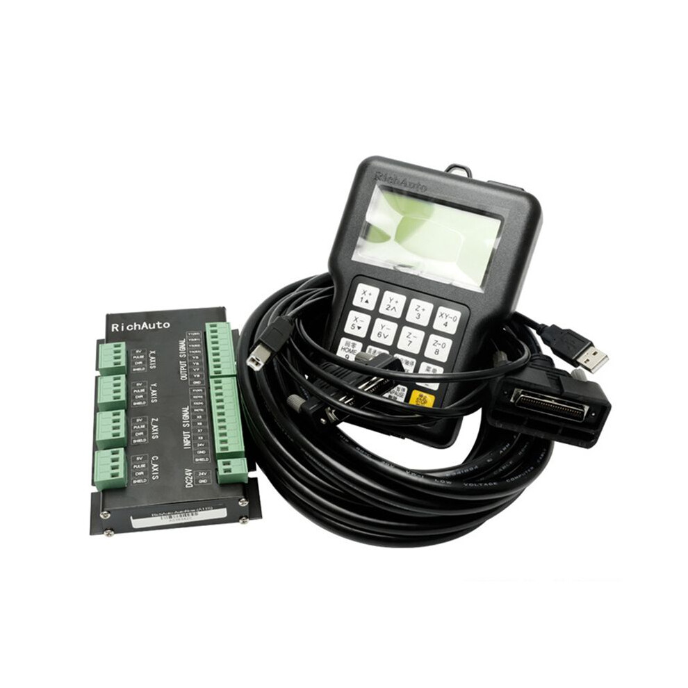 For Richauto Dsp A11 Cnc Controller A11s A11e A11c 3 Axis Motion Controller Remote For Cnc Engraving Cutting English 4713913895958