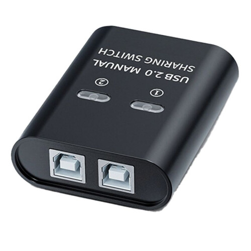USB  2 Port Manual USB HUB Two Computers Share U Disk Printer Device Two in One Out USB2.0 Sharer