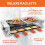 Διπλή ψησταριά Raclette με 8 τηγάνια, αντικολλητική πλάκα & 2