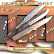 20 Jeux de Fixations à Boulon avec 4 Plaquettes de Manche en Bois de Fer, Goupilles de Manche de 6 mm pour la Fabrication D'Objets en Bois pour le