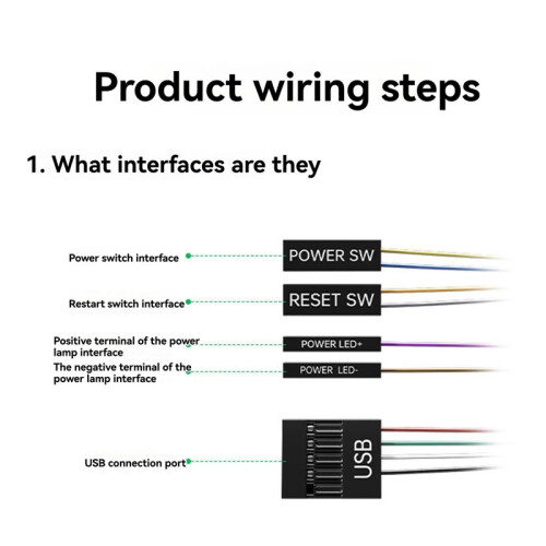 USB 2.0 Computer Desktop  One-Button Starts Function for Internet Cafe Computers External Power Extension 1