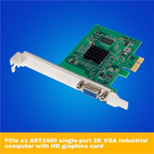 ST425 PCIe X1 AST2400 Single Port 2K VGA Grafische Kaart 1920 X1200 32 Bpp@60Hz voor Win10/Win 11 32/64 PCIE Uitbreidingskaart