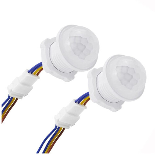 2Pcs Motion Sensor Light  110-220V PIR Sensor  Detection  Delay Adjustable Infrared Induction Detector