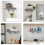 Heavy Duty 2PCS Triangle Folding Angle Shelf Bracket Stainless Steel Shelf Bracket for Table Work Bench Wall Mounted 5