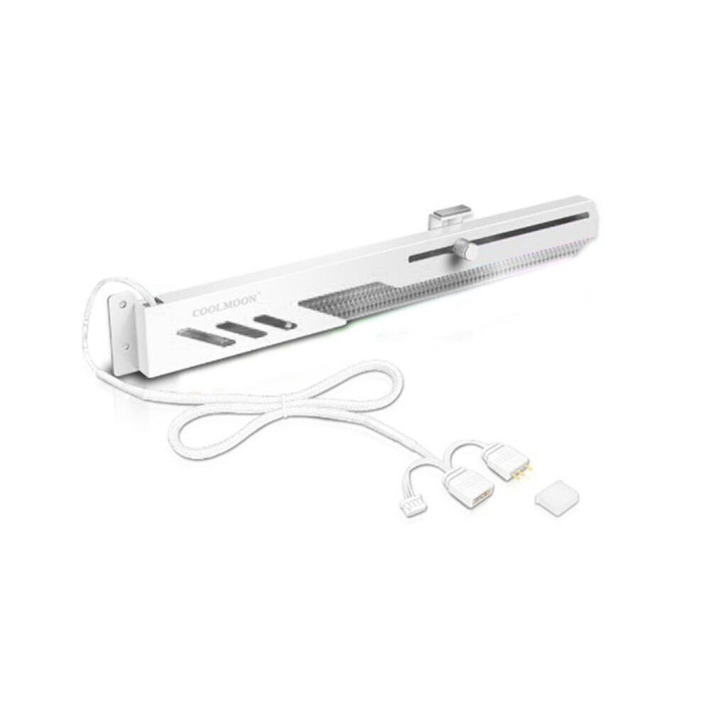 Coolmoon Gt8 Vertical Gpu Support Bracket Colorful 5V A-Rgb Bracket Computer Video Card Stand Gpu Holder, White 4711695875434
