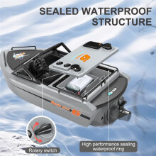 1/12 Rc Boat 2.4G Remote Control Brushless Go Kart Jet High Speed Racing Boat Model Electric Control Speedboat Grey