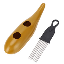 Guiro con forma de pez de ABS instrumento 6,5x2x26 cm