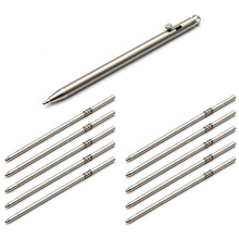 Titanium Bolt Action Ballpoint Pen Portable Pocket Pen with Replacement Refill for Office Signature Writing Tool A