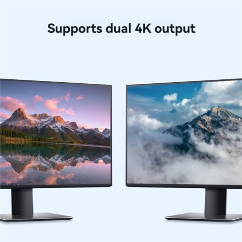 Waveshare for Raspberry Pi 5 4B Micro--Compatible to -Compatible Multifunctional Adapter Dual 4K Output Type-C 2