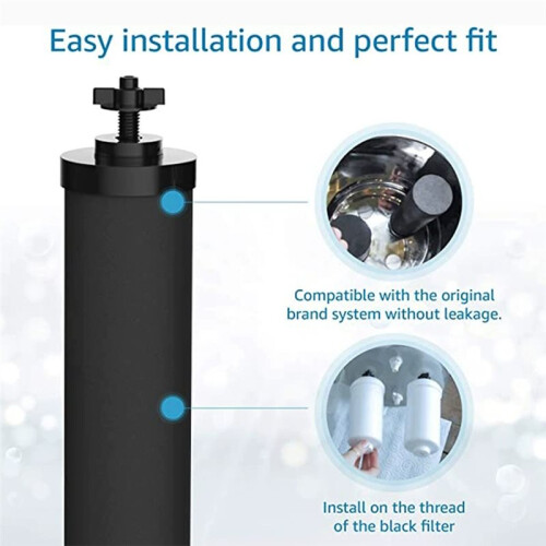 BB9-2 Activated Carbon Water Filter 4 Pack for Black for  Gravity Fed Purification System Replacement 2