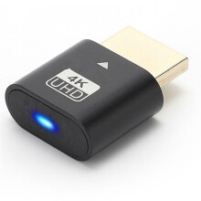 Enchufe Ficticio 4K Compatible con con Luz LED para Tarjetas GráFicas, Accesorios para PC, Adaptador de Pantalla Vistual de Escritorio/PortáTil C