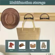 4 Pcs Metal Cowboy Hat Rack Wall Mounted Cap Display Holder Decorative Cowboy Hat Holder for Home Apartment Dormitory