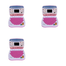 3X Machine D'Apprentissage Ordinateur Portable Enfant Électronique Préscolaire Langue Éducation Jouets Cadeau Enfant en Bas Âge Rose