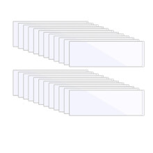 30 Pezzi 9,5" X 3,4" Trasparenti Riutilizzabili Porta-Nome Autoadesivi per Scrivania - Coperture per La Scrivania 'Aula Scolastica