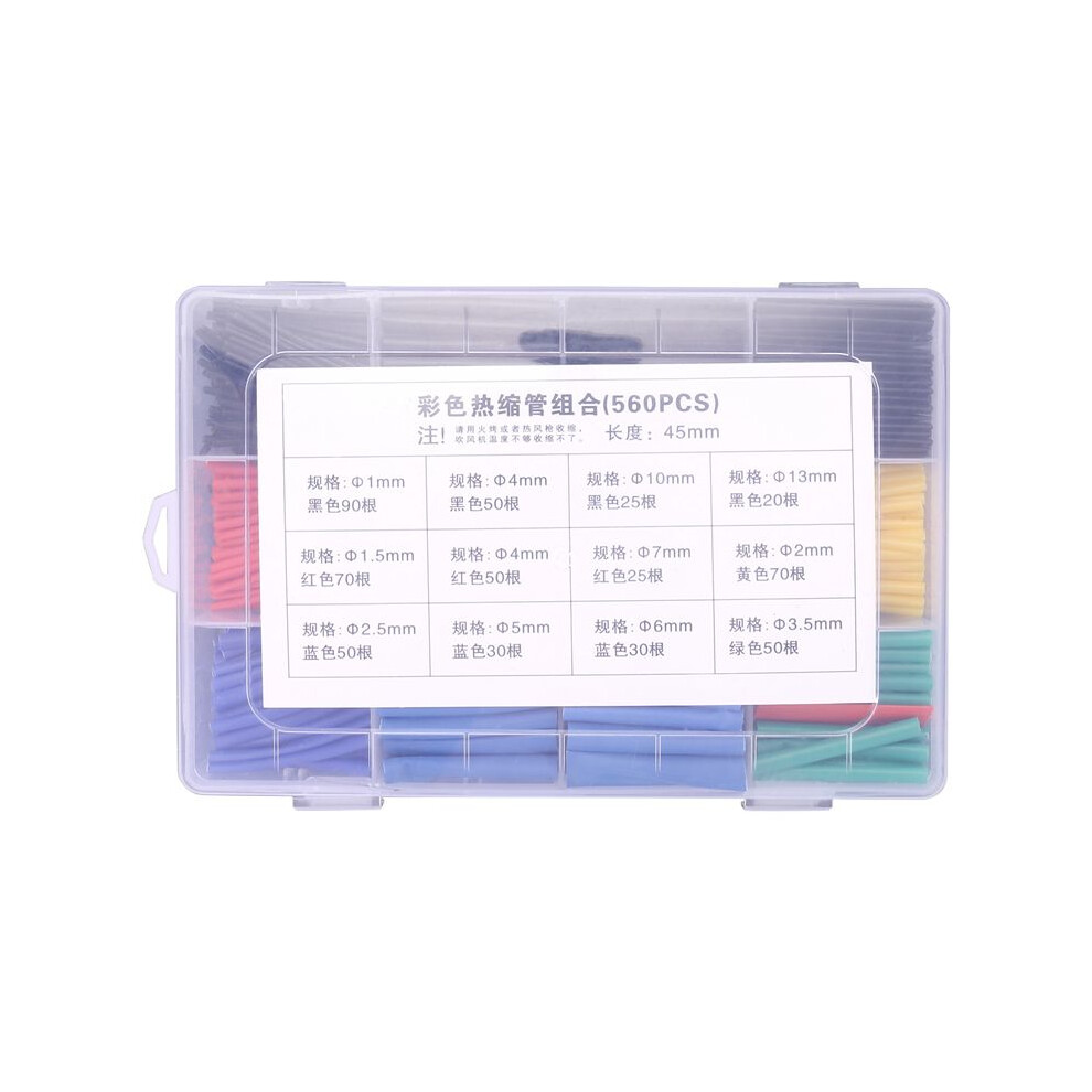 560Pcs Heat Shrink Tubing Insulation Shrinkable Tube Car Assorted Electrical Cable 6031515013760