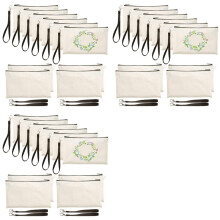 30Pcs Sublimation Blank Pen Case Blank DIY Bags Canvas Pencil Case Canvas Makeup Bag Cosmetic Bags Pencil Case