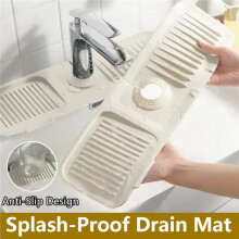 Almohadilla Protectora de Silicona para Grifo, Bandeja de Goteo Inclinada para Detrás del Fregadero, Organizador de Jabón para Cocina y Baño.