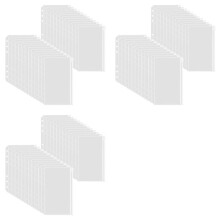 150PCS A6 Binder Pockets 6 Holes Binder Pouch Zipper Folders for 6-Ring Binder PVC Cash Budget Envelopes Zipper Bag