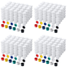 200 Strips Empty Paint Strips Paint Cup Pots Clear Storage Paint Containers Painting Cup Pot 3Ml/ 0.1 Oz