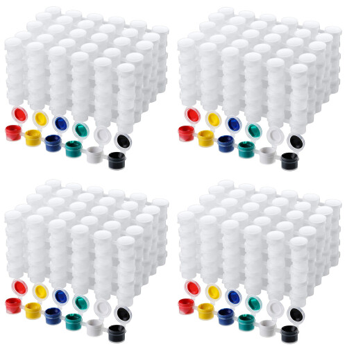 200 Strips Empty Paint Strips Paint Cup Pots Clear Storage Paint Containers  Painting Cup Pot 3Ml/ 0.1 Oz
