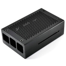 Voor Raspberry Pi 3 Model B+ Behuizing Aluminium Behuizing Behuizing Compatibel met voor Raspberry Pi 3 Model B Ook (Zwart)