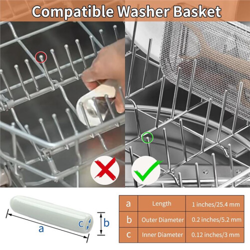 100-Pack Dishwasher Rack Caps, Prevent Rust and Protect Utensils, Versatile Use As Screw and Bolt Covers 2