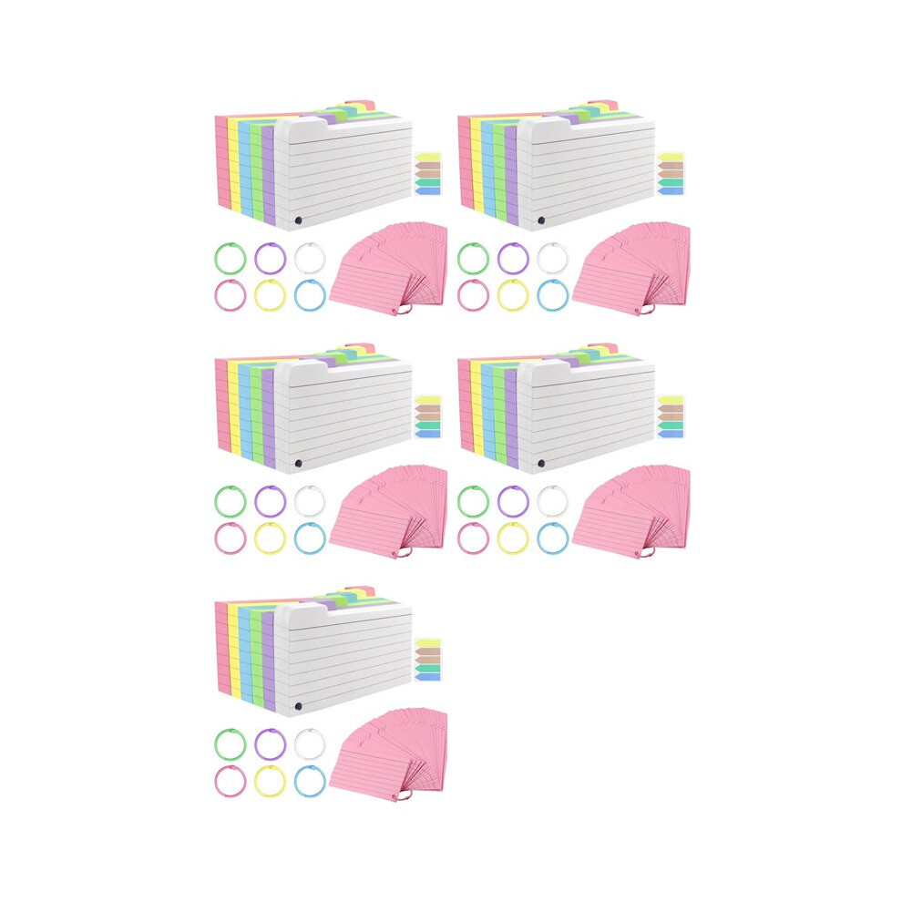 Photos - Other Office Equipment Zandona 1500 Pack Index Cards, 3inch X 5inch Ruled Index Cards with Ring, Colored Lined Flash Cards, Both Sides Note Cards 