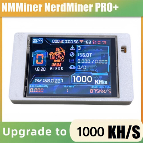 Miner NMMiner NerdMiner Solo Miner de 1000KH/S com Tela Colorida de 2,8 Polegadas para Bitcoin, BTC e Criptomoedas, Ideal para Loterias 2