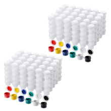 100 Strips Empty Paint Strips Paint Cup Pots Clear Storage Paint Containers Painting Cup Pot 3Ml/ 0.1 Oz