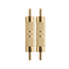 Professionell RCA Hane Till Hane RCA Kopplingsadapter Konverterkontakt GuldpläTerad (2-Pack)