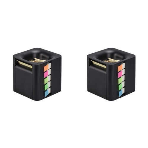 2X 5-in-1  Sticky Note Holder Multifunction Sticky Note Dispenser with   Sticky Notes, Sticky Rolls B
