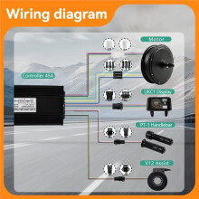 Elektrofahrrad-3-Modus-Controller 45A 36V48V52V XT150-Controller mit UKC1-Display für 2000W Bürstenlose Motoren und Zubehör