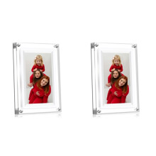 2X Nouveau Cadre Photo Numérique en Acrylique Transparent de 7 Pouces, Lecteur de Musique, Image Vidéo, Cadre Photo Électronique, WIFI 8G