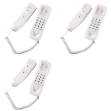 3X Wandtelefon, Kabelgebundenes Telefon, Festnetztelefon, Telefon zu Hause, Kleine Nebenstelle, Kleine Nebenstelle zum Auflegen,