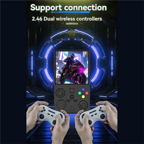 Console de Jogos Portátil Retrô DC40V com Tela IPS de 3,5 Polegadas, 64 GB de Armazenamento e Suporte para Mais de 30 Emuladores e 2