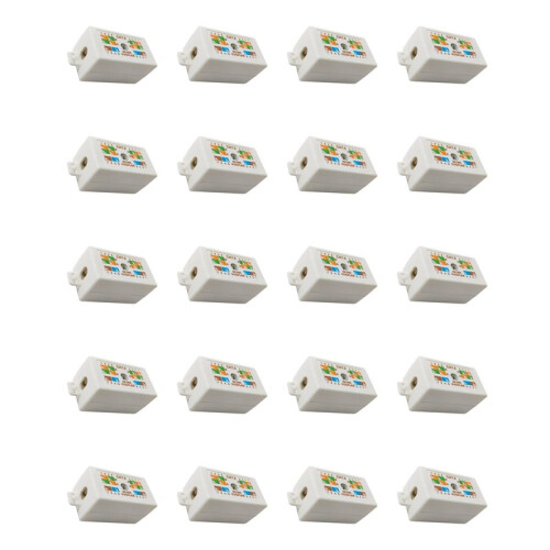 20X RJ45 Cat6 Junction Box for Ethernet Networking Cable Connection Accessories