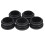 Black Plastic 35mm Dia Blanking End Caps Round Tube Insert 5 Pcs 2