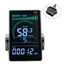 M6C Elcykel LCD-SkäRmmäTare 24V-60V E Scooter Panel FäRgskäRm med USB för Mountainbike (SM 5PIN)