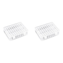 2X Kralen Organizer Box, 30 Stuks Kleine Doorzichtige Plastic Kralen Opbergcontainers voor Het Maken van Sieraden DIY Schroeven Zaden