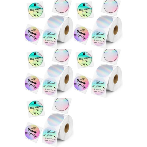 2Inch Thermal Labels, 2000 Pcs Round Self-Adhesive Direct Thermal Printer Label for Color Coding Label Printer, Logo