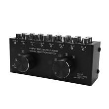 Switcher 6 in 2 Out or 2 in 6 Out Headphone Speaker Switcher Stereo Sound Source Signal Selection Switcher, Interface Adopts RCA Design Manual
