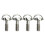 4X Long 1/4 inch D- Screw Stainless Steel for Camera Tripod Quick Release Plate Silver 1