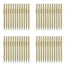 48 ST Guld Slim Kulspetspennor Svart Bläck 1 mm Medium Point Metallic Infällbara Pennor för Studenter Lärarkontor